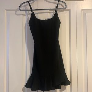 Cute Black Bodycon Selfie Leslie Dress with little bottom Ruffle